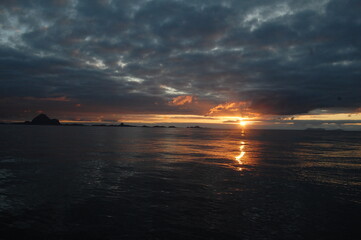 sunset over the sea