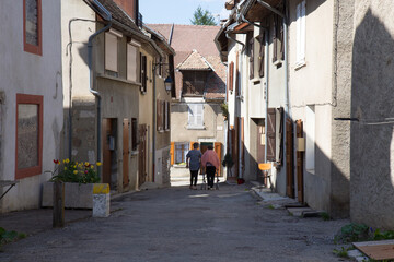 Fototapeta na wymiar Quiet Street in the Town of Mens, France