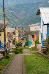 Una Calle en el pueblo de Santuario, Risaralda, Colombia