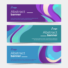 Modern Fluid Abstract Banners Collection