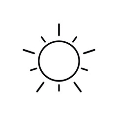 Vector set icons of sun. Vector emblems of sun.