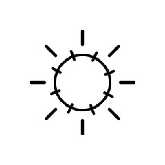 Vector set icons of sun. Vector emblems of sun.