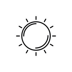 Vector set icons of sun. Vector emblems of sun.