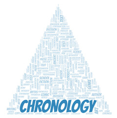 Fototapeta premium Chronology typography word cloud create with the text only