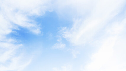 blue sky with white, soft clouds phuket Thailand.