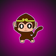 Monkey King Mascot Vector