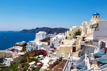 View of the city of Oia on the island of Santorini in Greece