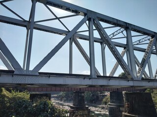 Indian Railway bridge selectively focused.