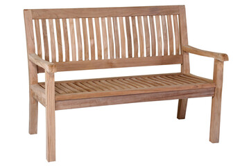 Bench Teak garden furniture isolated in white background. Outdoor furniture isolated in white background.