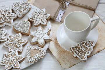 christmas cookies on table
