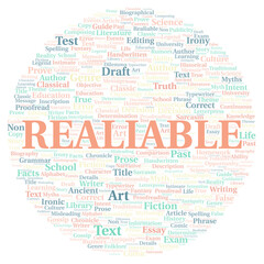 Realiable typography word cloud create with the text only