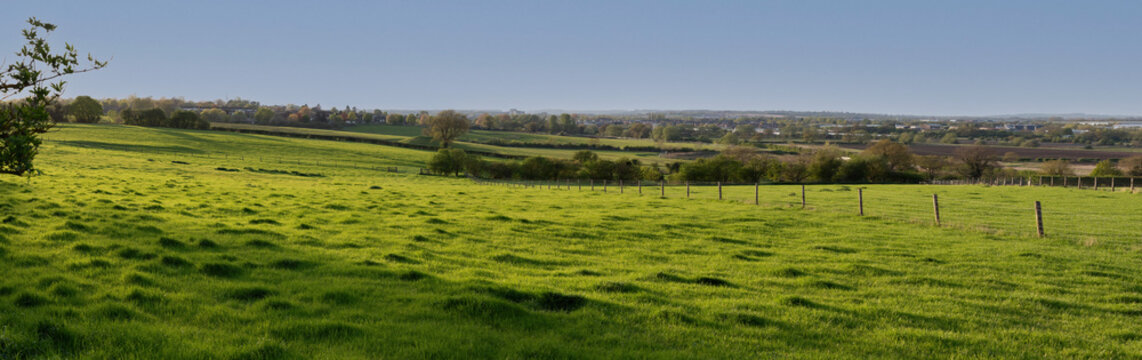 Scenic View Of Spring Rural Landscape Of Oxfordshire, England