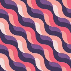 Geometric background graphic design. Abstract pattern for presentation, website, advertising promotion layout. Decorative waves mosaic ornament. Vector concept illustration. Lilac, pink, violet colors