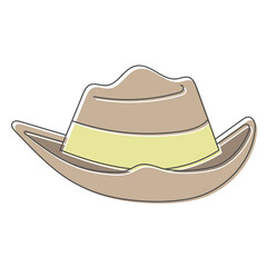 hat hand drawn design vector illustration