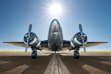 Fototapeta premium historical aircraft against a sunny sky