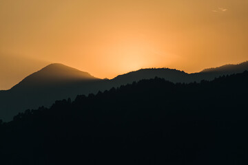 sunrise in the mountains
