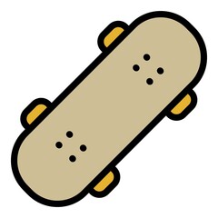 Wood plane skateboard icon. Outline wood plane skateboard vector icon for web design isolated on white background