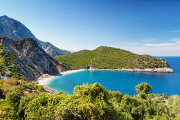 Fototapeta na wymiar The beach Tsilaros in Evia, Greece