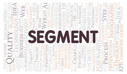 Obraz premium Segment typography word cloud create with the text only.