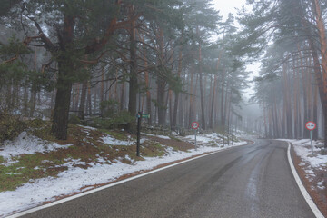 Area recreativa puerto de Canencia nevado