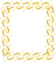 Golden frame with ornament . Vector illustration
