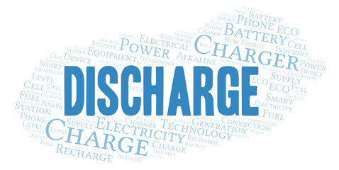 Fototapeta premium Discharge typography word cloud create with the text only.