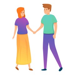 Obraz premium Family couple icon. Cartoon of family couple vector icon for web design isolated on white background