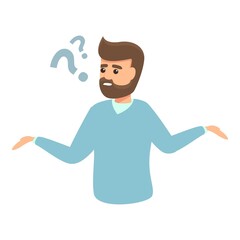 Problem solving brainstorming icon. Cartoon of problem solving brainstorming vector icon for web design isolated on white background