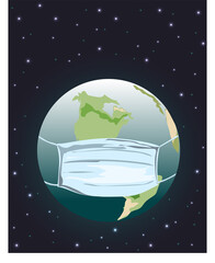 Earth during a coronavirus pandemic