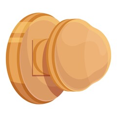 Hole door handle icon. Cartoon of hole door handle vector icon for web design isolated on white background