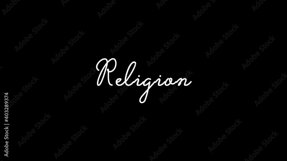 Wall mural religion animated appearance ripple effect white color cursive text