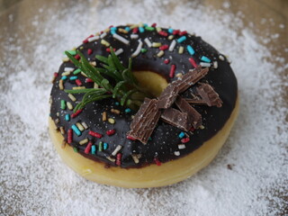 Donut mit Schokolade