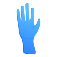 Fototapeta na wymiar Surgical medical gloves icon. Cartoon of surgical medical gloves vector icon for web design isolated on white background