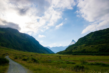 mountain landscape with clouds (Silvretta - Vorarlberg/Tyrol, Austria)