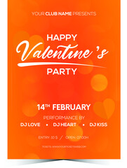 Valentines Day Party Flyer 14th February