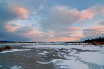 Obraz premium 558-80 North Bay Winter Sunset