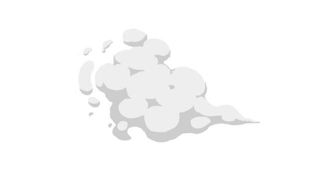 Cartoon smoke transition. motion graphics video with Alpha channel