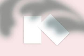 business cards mockup with shadow