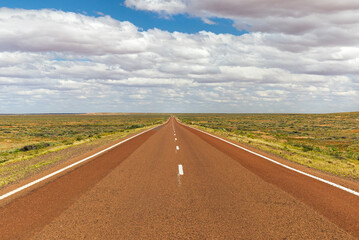 Driving on the Stuart Highway, Australia