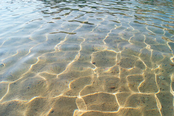 Sea water surface with ripples on it
