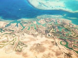 Beautiful view from the airplane window