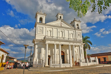 Catholic Parish Church of Santa Lucia, Suchitoto, Salvador - obrazy, fototapety, plakaty