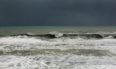 Cyclone Bella at Cathedrals Beach in Galician Coast