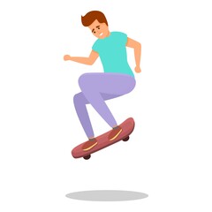 Fototapeta na wymiar Skateboarding extreme trick icon. Cartoon of skateboarding extreme trick vector icon for web design isolated on white background