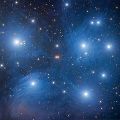 Obraz premium Pleiades Star Cluser Close Up 