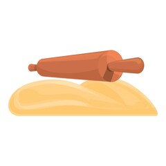 Dough pizza icon. Cartoon of dough pizza vector icon for web design isolated on white background
