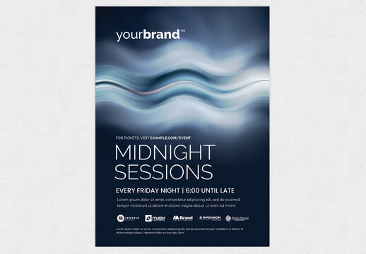 Club Flyer Template with Modern Minimal theme