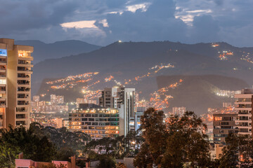 Medellin in the early evening.