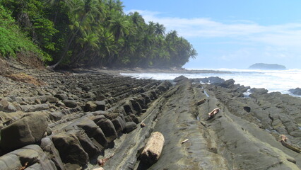 Rocky beach in Panama