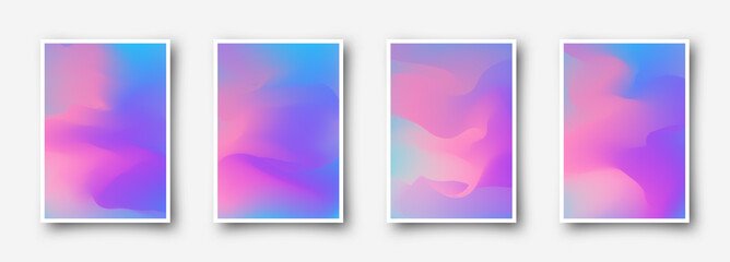 Fototapeta premium Modern abstract covers set. Cool gradient shapes composition. Eps10 vector.
